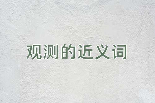 观测的近义词