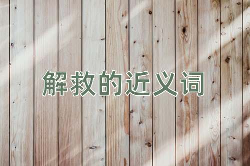 解救的近义词
