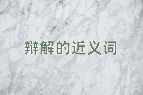 辩解的近义词