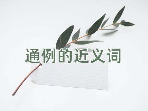 通例的近义词