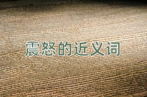 震怒的近义词