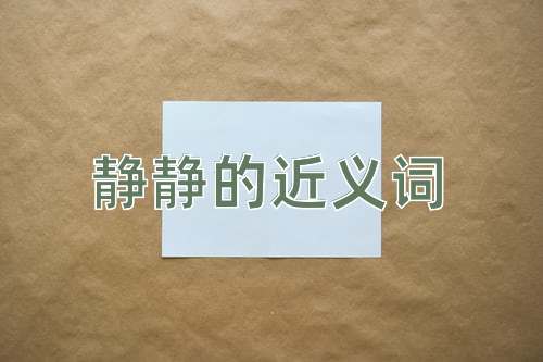 静静的近义词