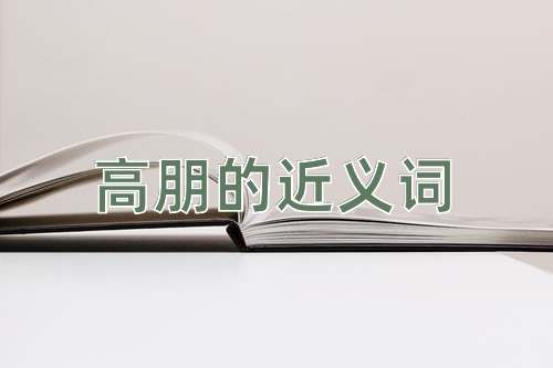 高朋的近义词