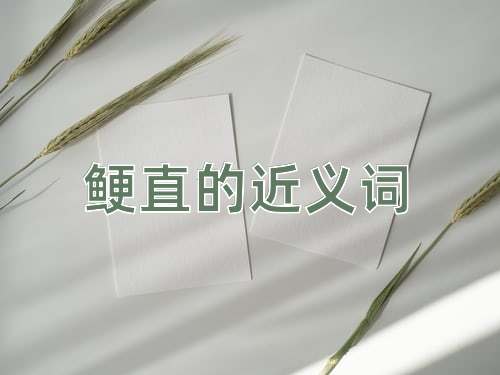 鲠直的近义词