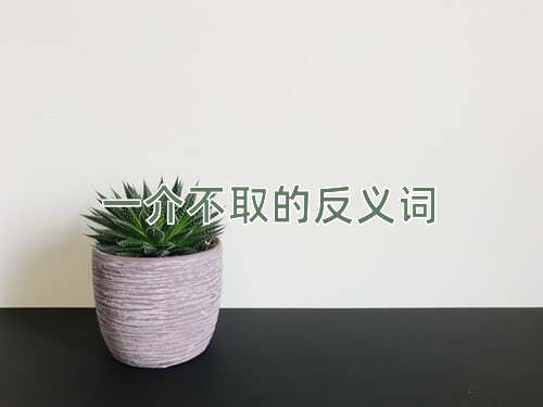 一介不取的反义词