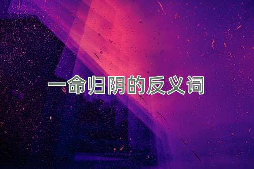 一命归阴的反义词