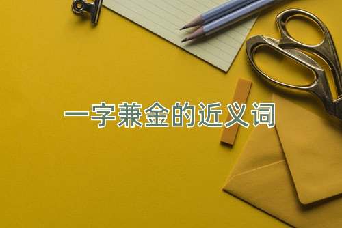 一字兼金的近义词