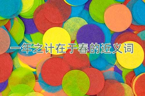 一年之计在于春的近义词