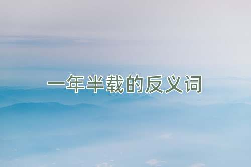 一年半载的反义词