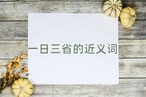 一日三省的近义词