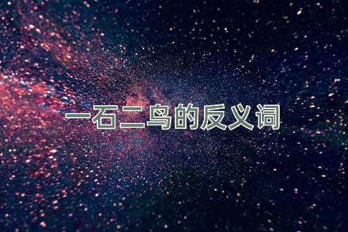 一石二鸟的反义词