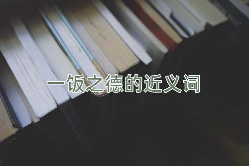 一饭之德的近义词