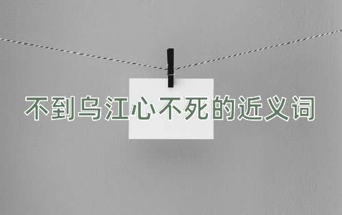 不到乌江心不死的近义词