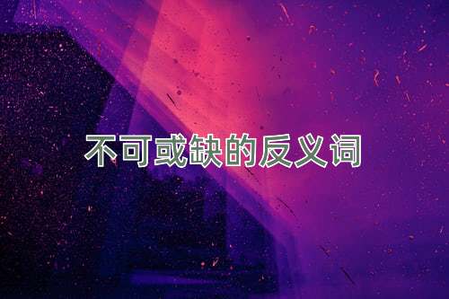 不可或缺的反义词