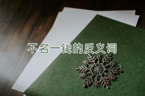 不名一钱的反义词