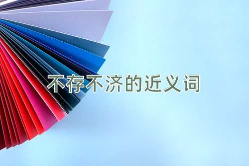 不存不济的近义词