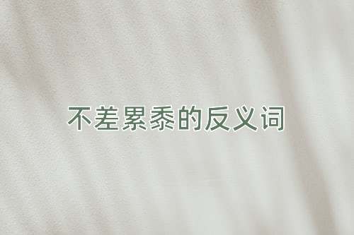 不差累黍的反义词