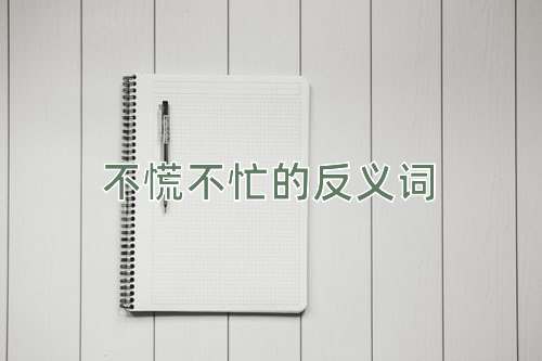 不慌不忙的反义词