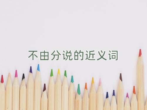 不由分说的近义词