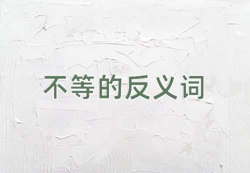 不等的反义词