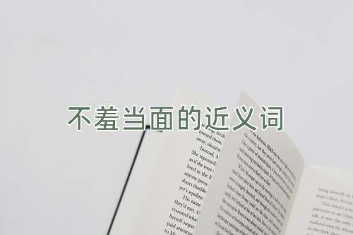 不羞当面的近义词