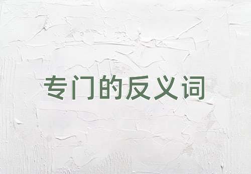 专门的反义词
