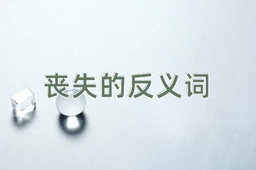 丧失的反义词