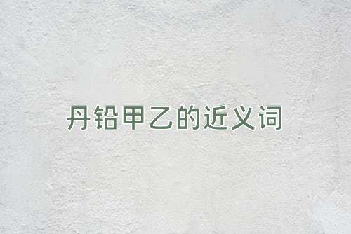 丹铅甲乙的近义词