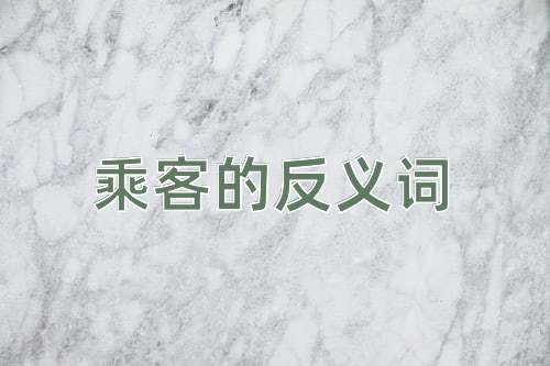 乘客的反义词