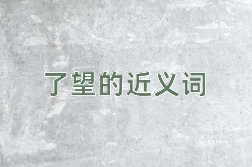 了望的近义词