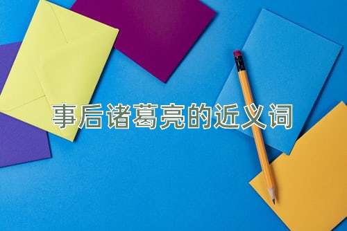 事后诸葛亮的近义词