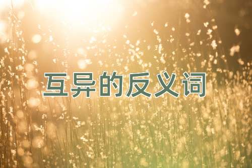 互异的反义词