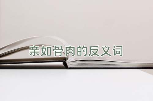 亲如骨肉的反义词