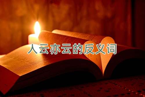 人云亦云的反义词