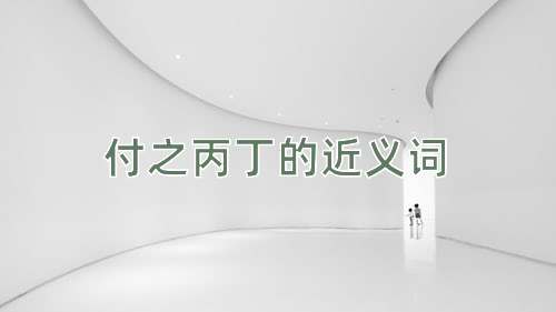 付之丙丁的近义词