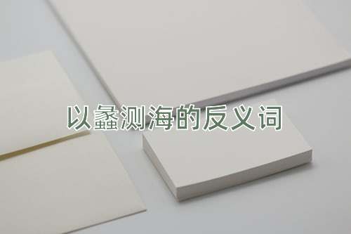 以蠡测海的反义词