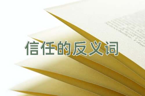 信任的反义词