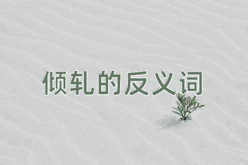 倾轧的反义词