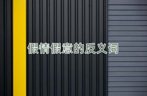 假情假意的反义词