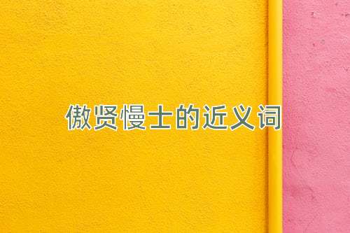 傲贤慢士的近义词