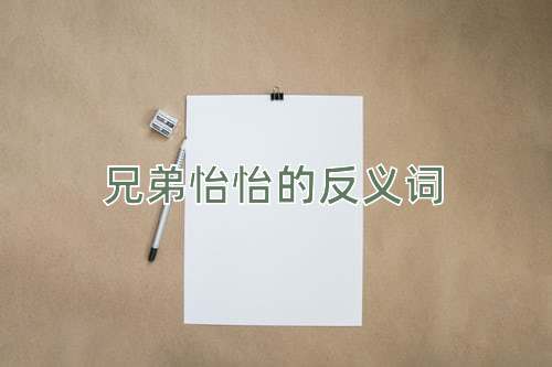 兄弟怡怡的反义词