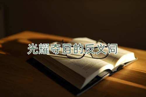 光耀夺目的反义词