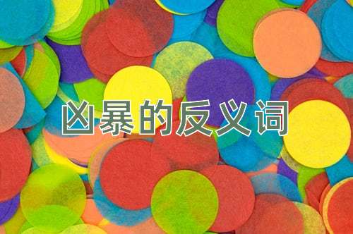 凶暴的反义词