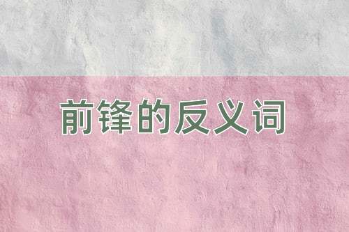 前锋的反义词