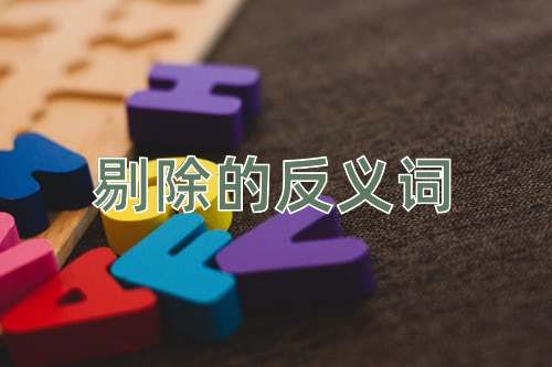 剔除的反义词