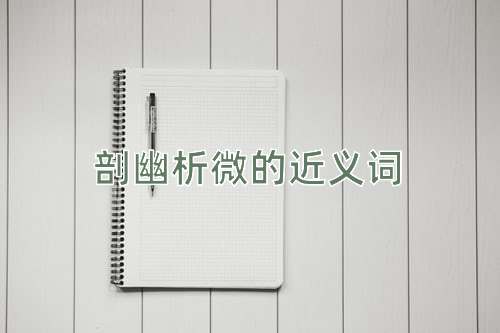 剖幽析微的近义词