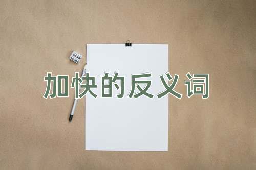 加快的反义词