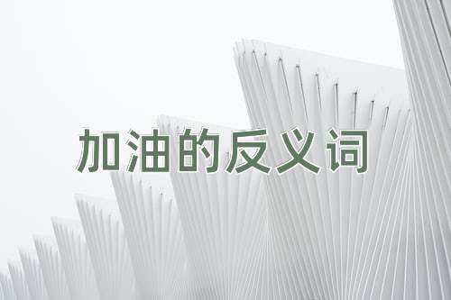 加油的反义词