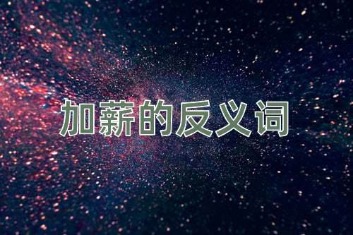 加薪的反义词