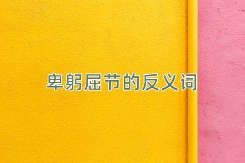 卑躬屈节的反义词